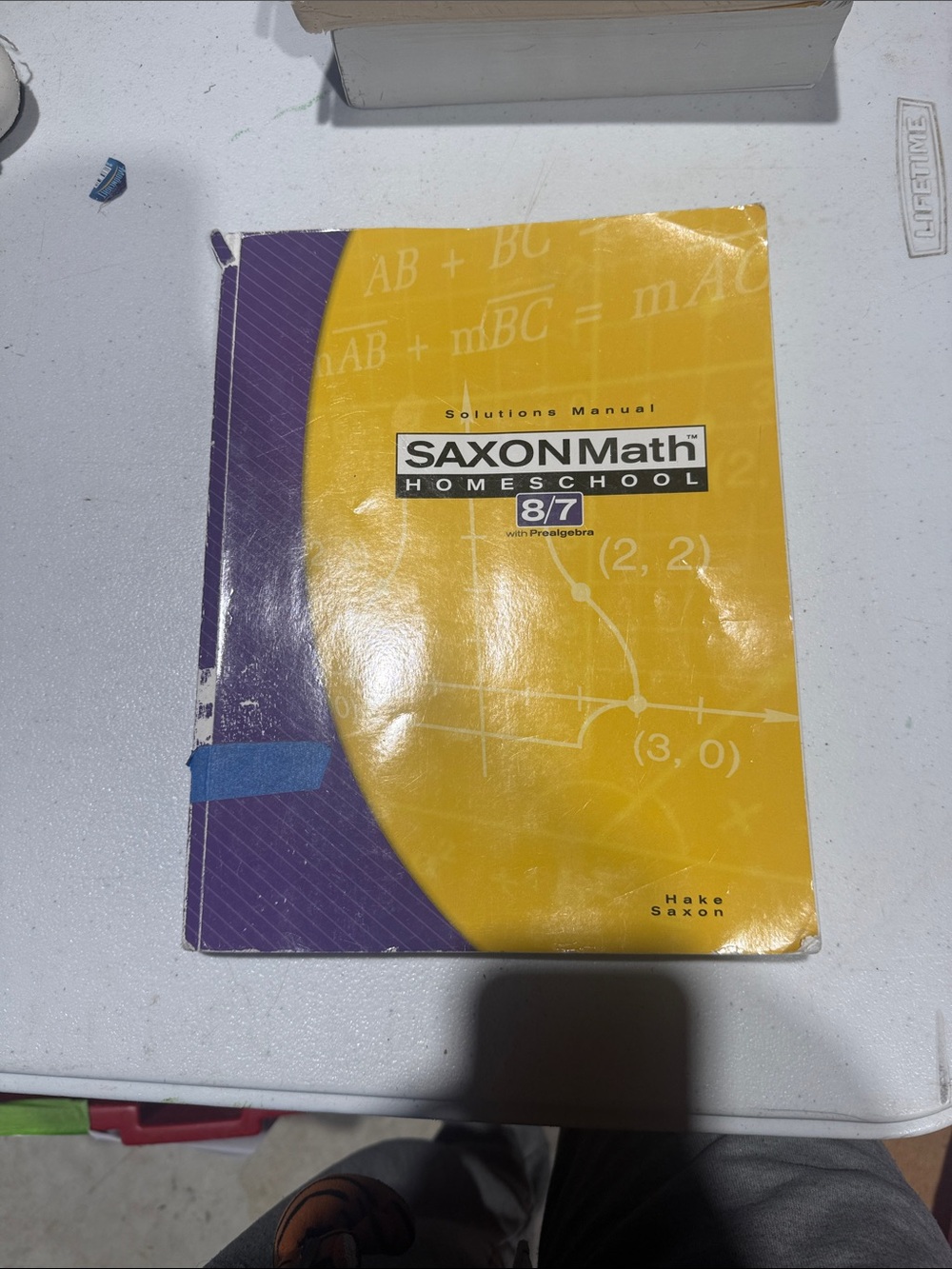 Saxon Math Homeschool 8/7 Solutions Manual - Yellow & Purple